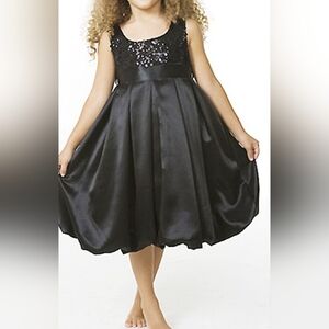 Beautiful black Sequin/Satin dress for girls